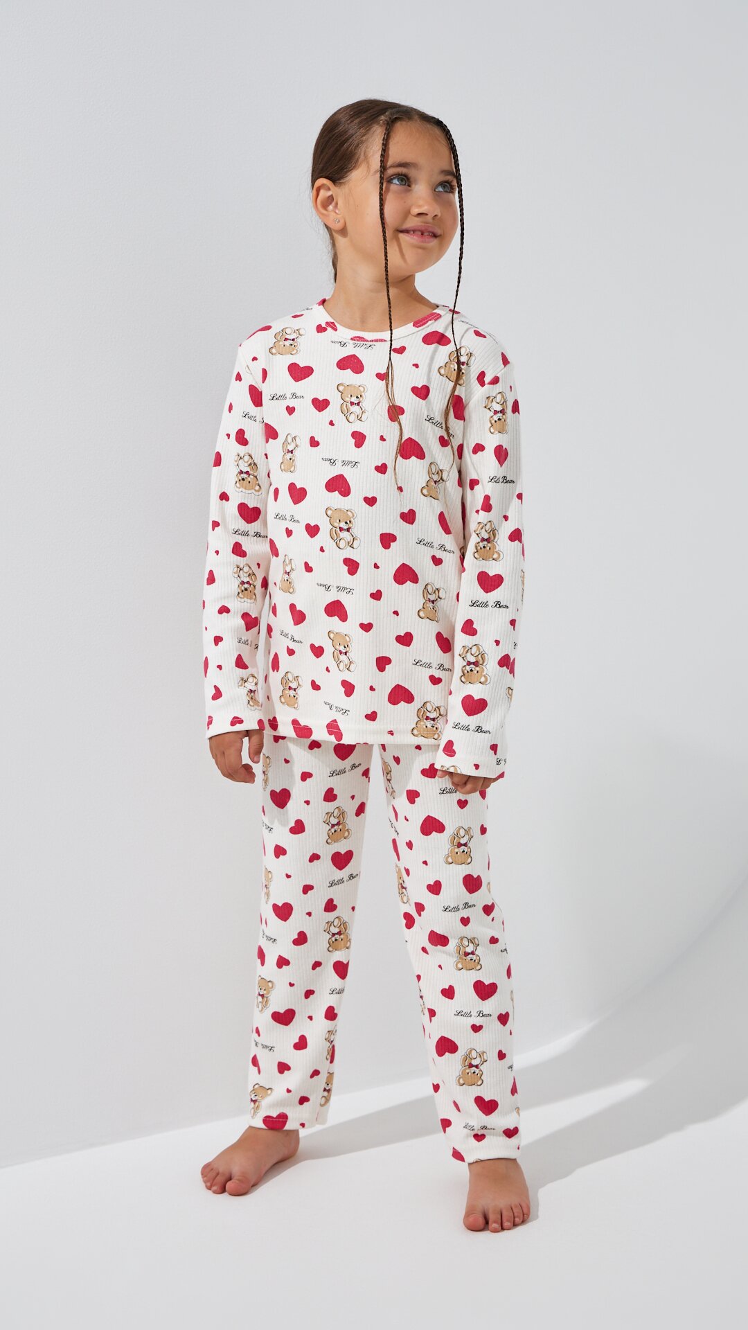 Піжама для дівчинки DALMINA Little Bear 104 см Молочний  Фото №1