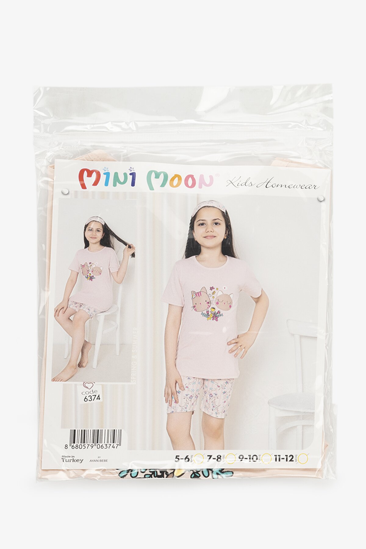 Пижама для девочки Mini Moon 6374 110 см Персиковый  Фото №16