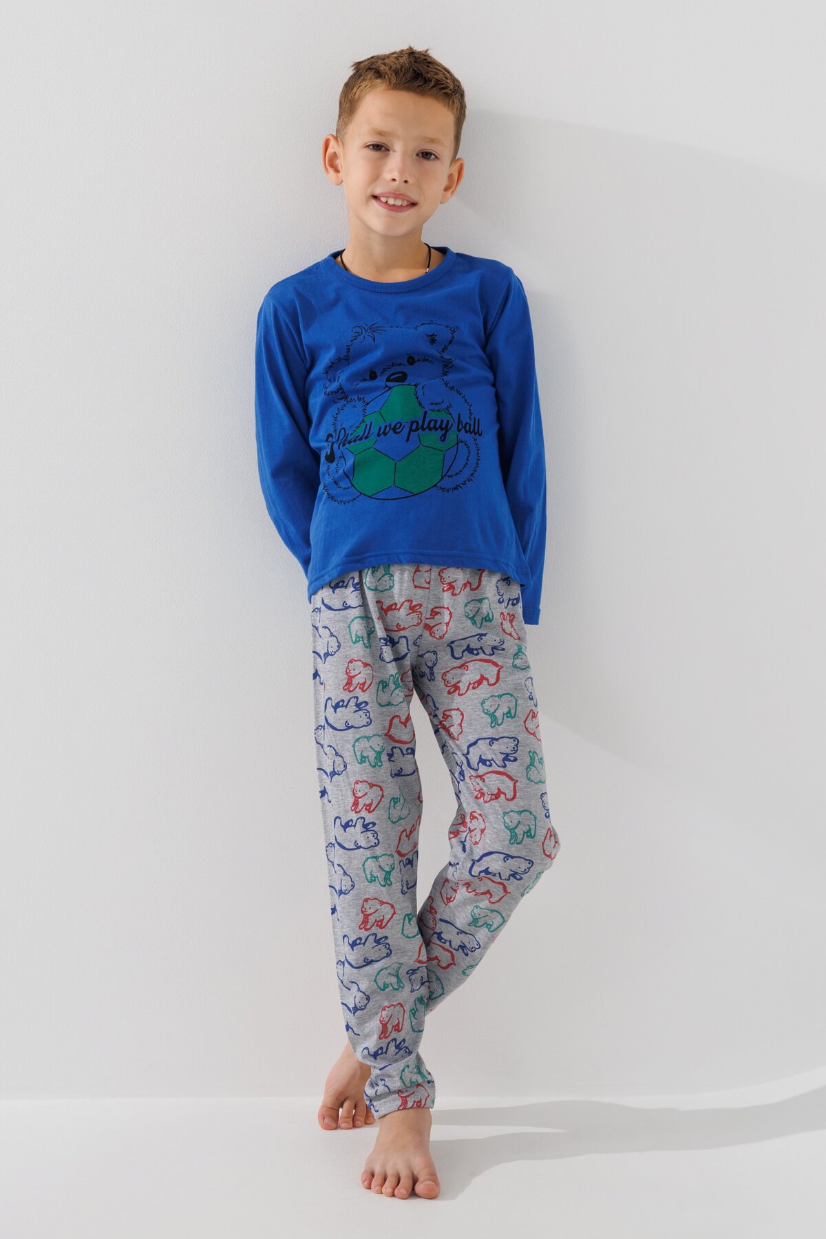 Пижама для мальчика Cotton more 42018 2-3 года Синий (2000990731135A)  Фото №0