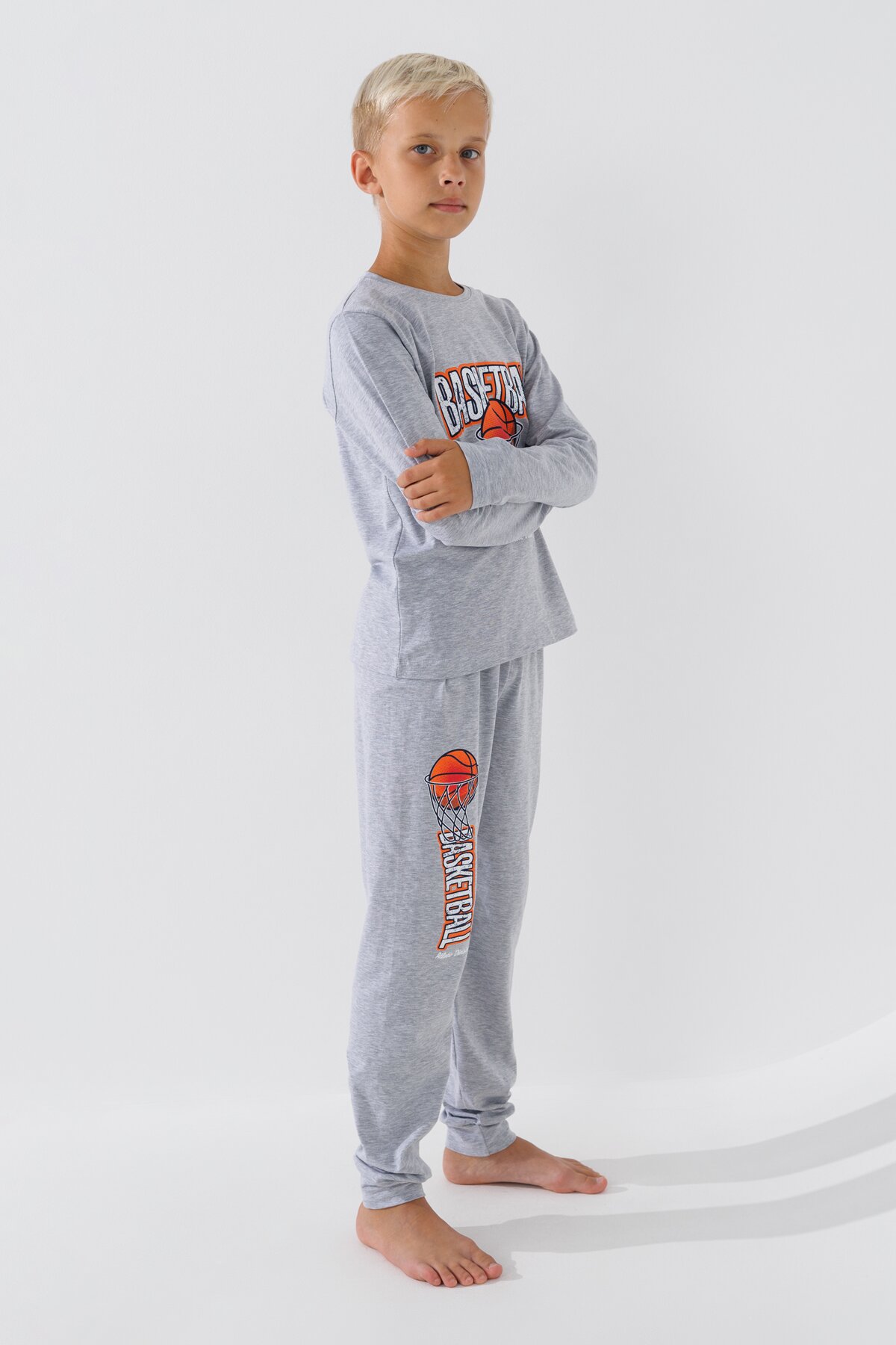 Піжама для хлопчика Nicoletta 89942 128-134 см Сірий (2000990726940A)  Фото №4