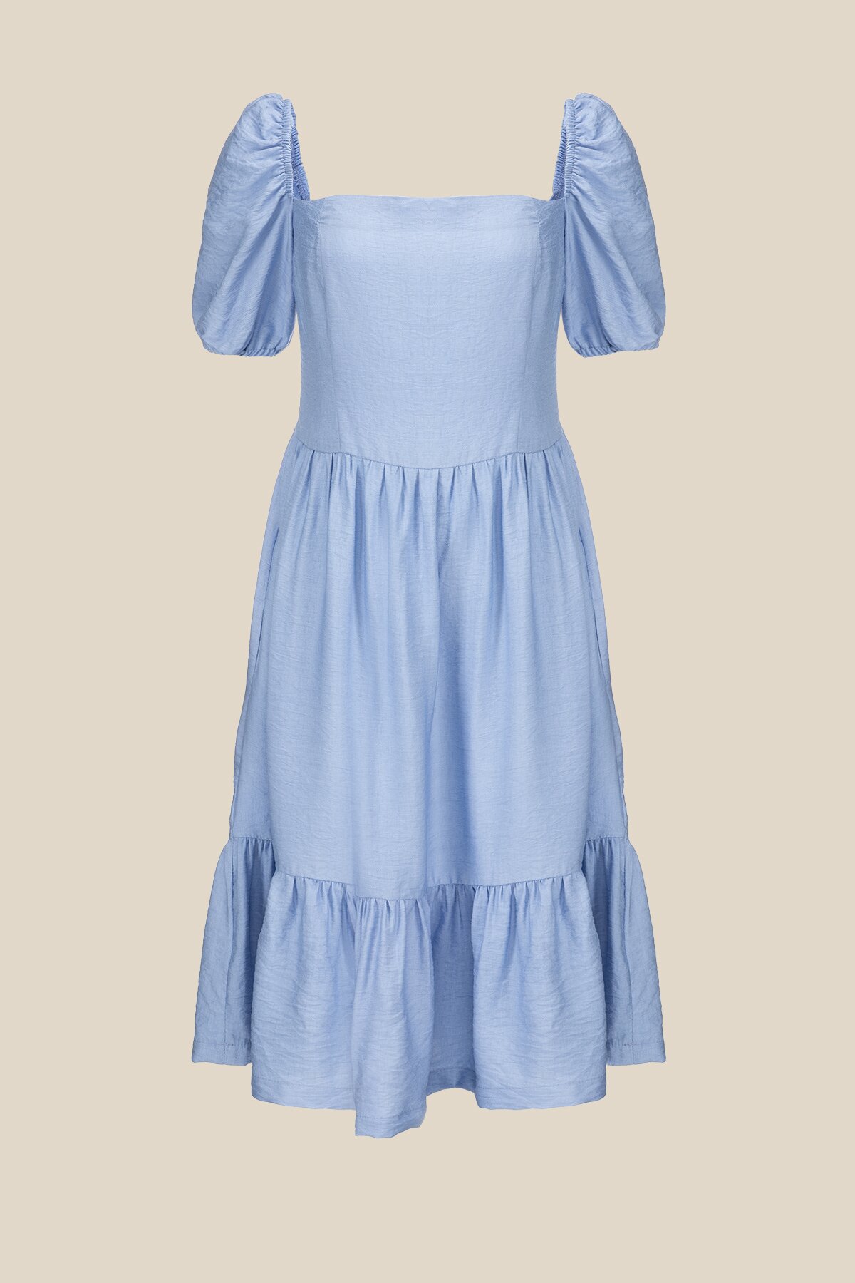 Купити Сукня однотонна жіноча LAWA WTC02382 XS Блакитний Артикул: 2000990648730 Фото повноекранне №6