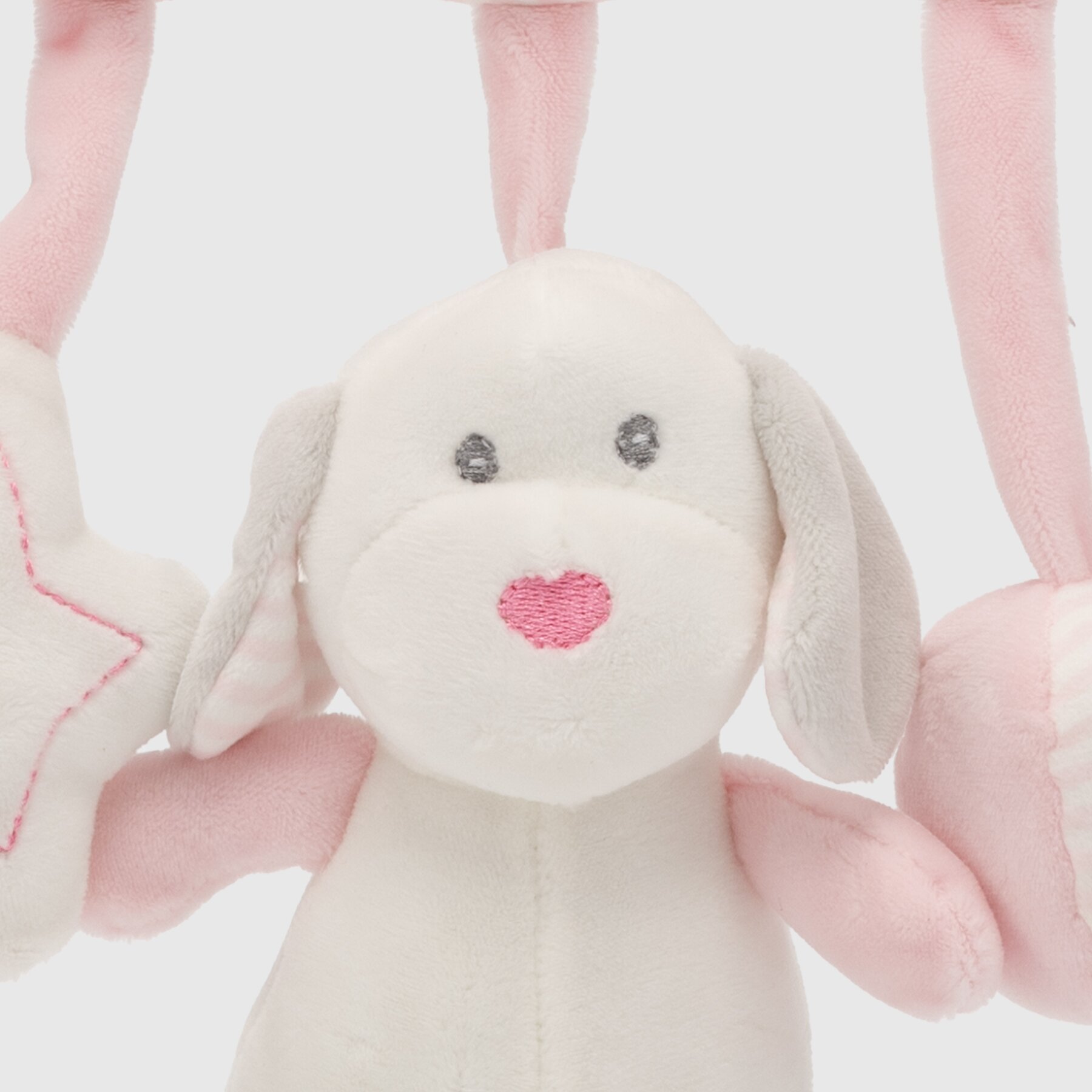 Подвеска с погремушкой и колокольчиком Песик BABY TRADE 11/5007/4 Розовый (2000990362964)  Фото №1