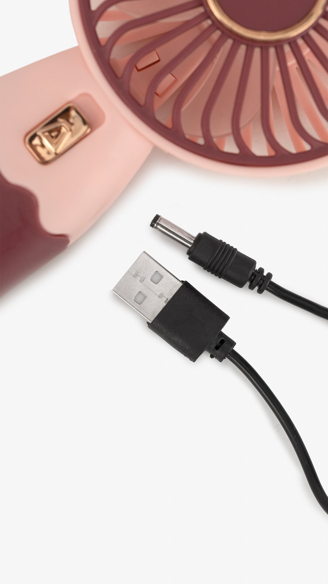 Портативный вентилятор Mini Fan-210 Розово-бордовый  Фото №2