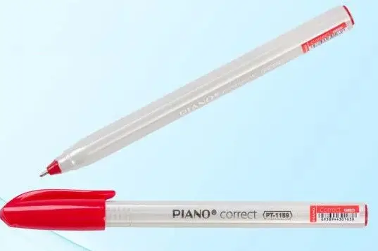 Ручка масляная «Correct» Piano 1159-PT-RD Красный (6938944301638)(SC)  Фото №0