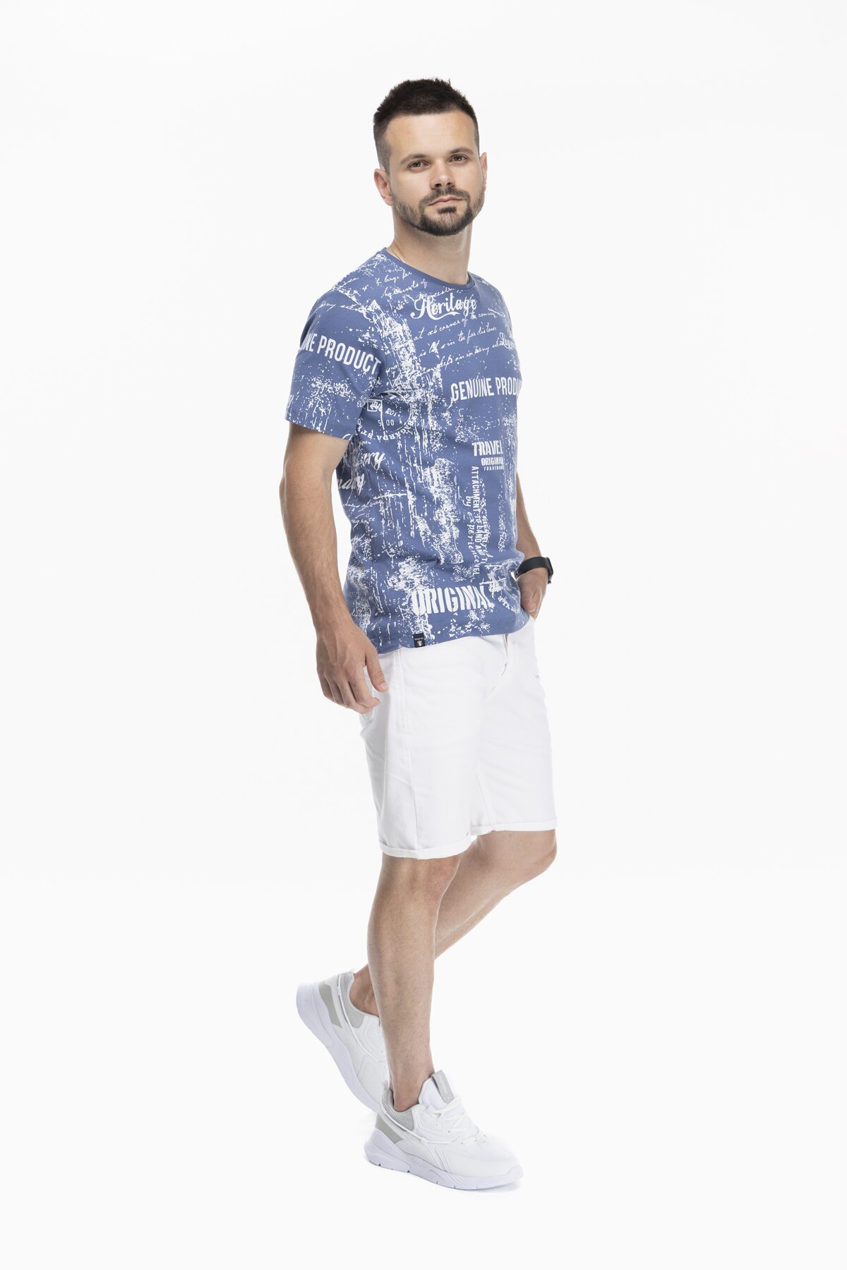 Шорты джинсовые мужские Mario Cavalli 0357 31 Белый (2000989738794S)  Фото №2