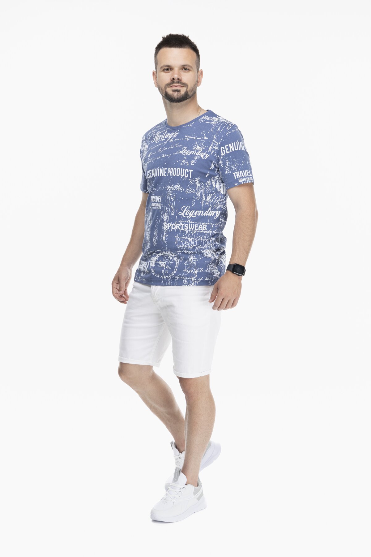 Шорты джинсовые мужские Mario Cavalli 0357 31 Белый (2000989738794S)  Фото №1