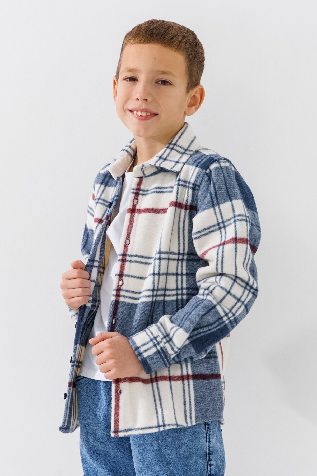Сорочка з візерунком для хлопчика Moda arpol DN6100 116 см Синій  Фото №2