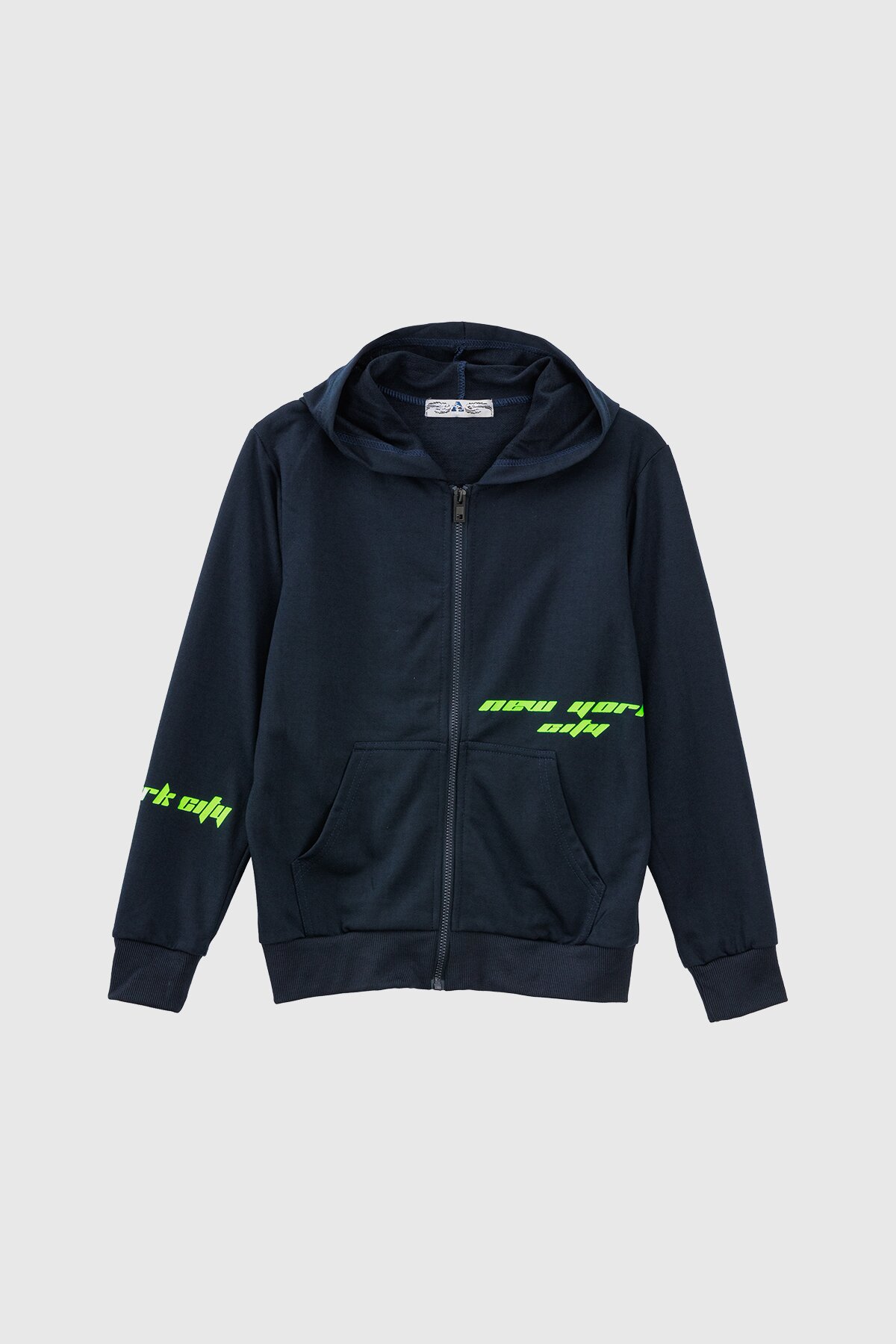 Спортивный костюм (кофта+штаны) для мальчика XHZ-0599 146 см Темно-синий с салатовым (2000990733054D)  Фото №7