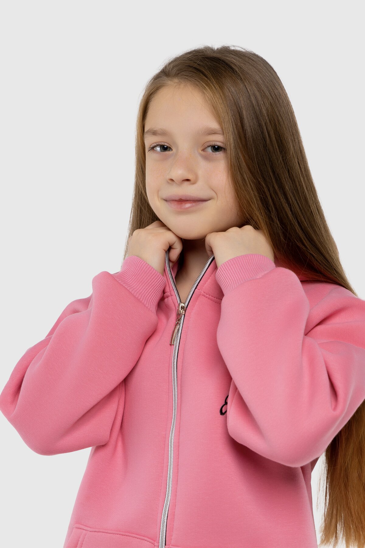 Спортивний костюм (худі, штани) для дівчинки Ecrin 4610 110 см Рожевий (2000990093318W)  Фото №3