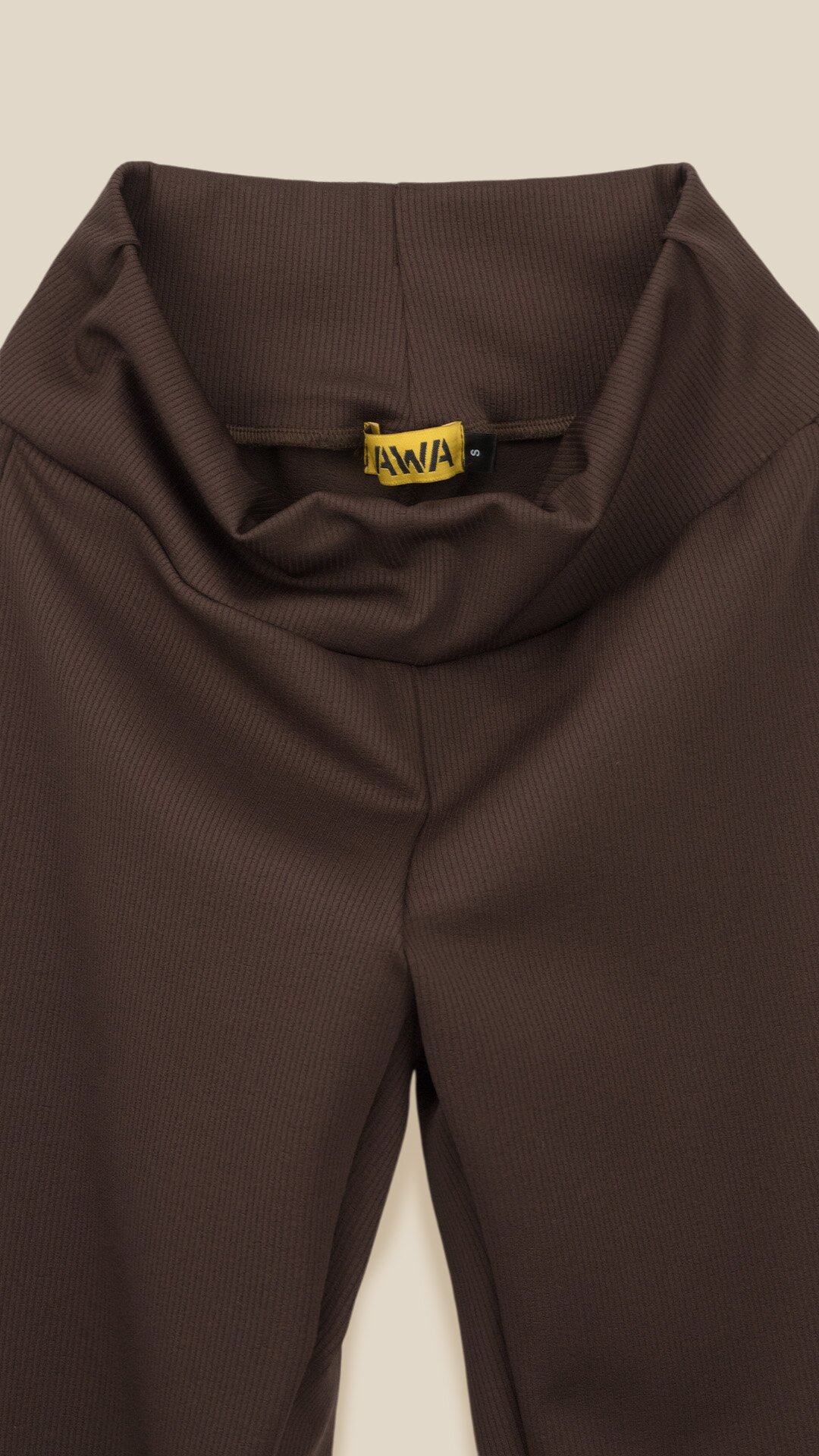 Купити Штани кльош однотонні жіночі LAWA WBC02481 XS Коричневий Артикул: 2888000016300 Фото повноекранне №8