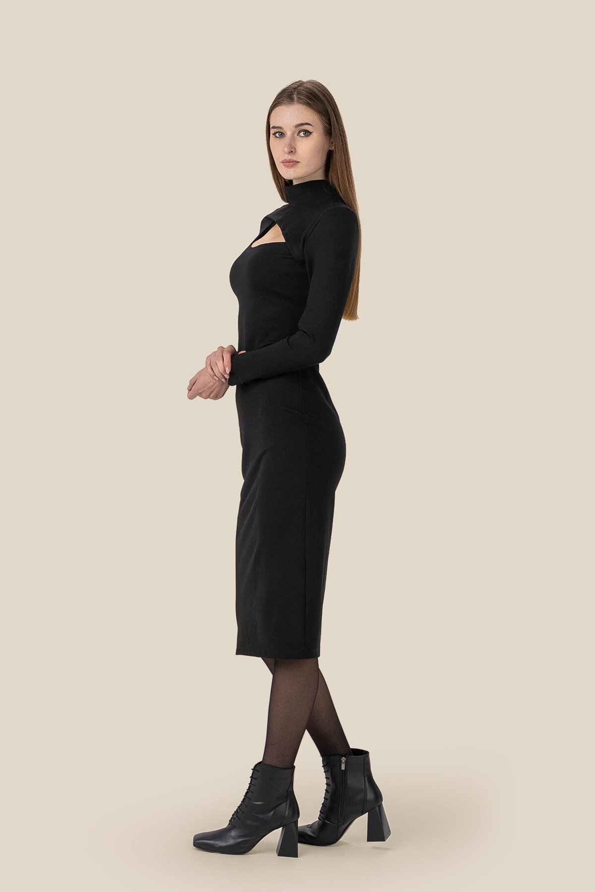 Платье однотонное женское LAWA WTC02345 XS Черный  Фото №2