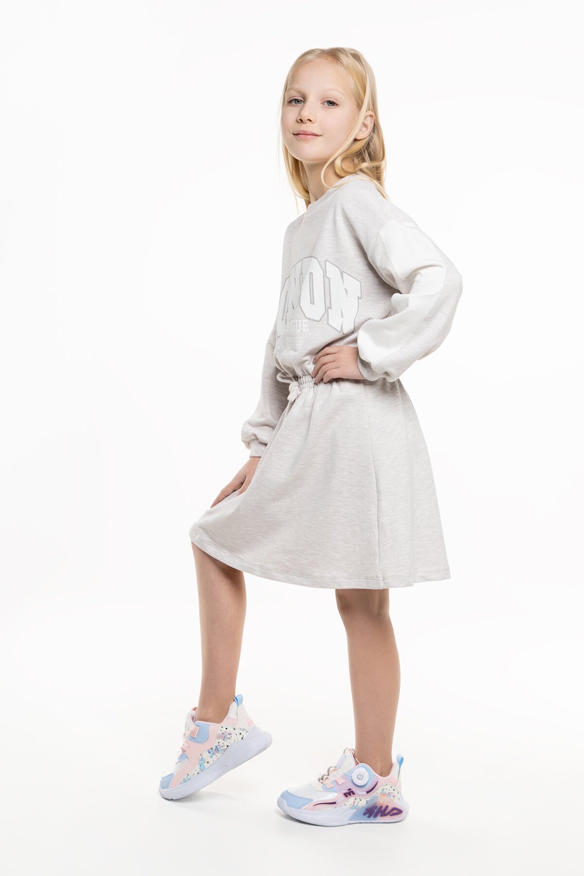 Сукня з принтом для дівчинки Pop Fashion 6925 134 см Бежевий (2000990158291D)  Фото №5
