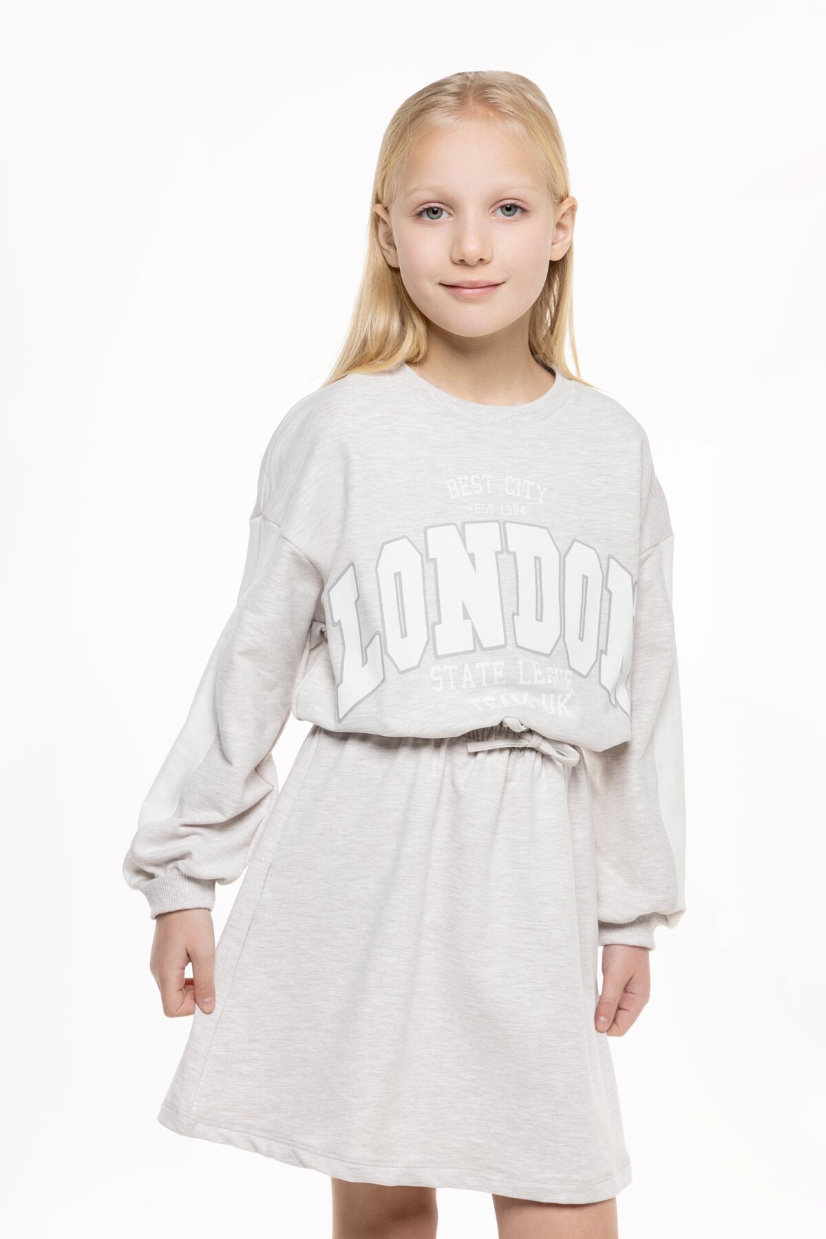 Сукня з принтом для дівчинки Pop Fashion 6925 134 см Бежевий (2000990158291D)  Фото №0