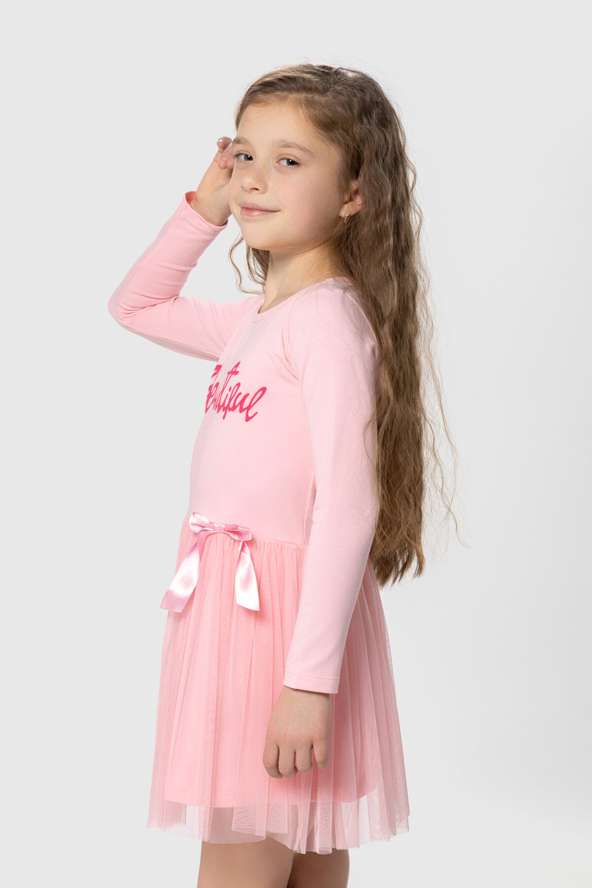 Платье с принтом для девочки Pop Fashion 7344 92 см Розовый (2000990158161D)  Фото №3