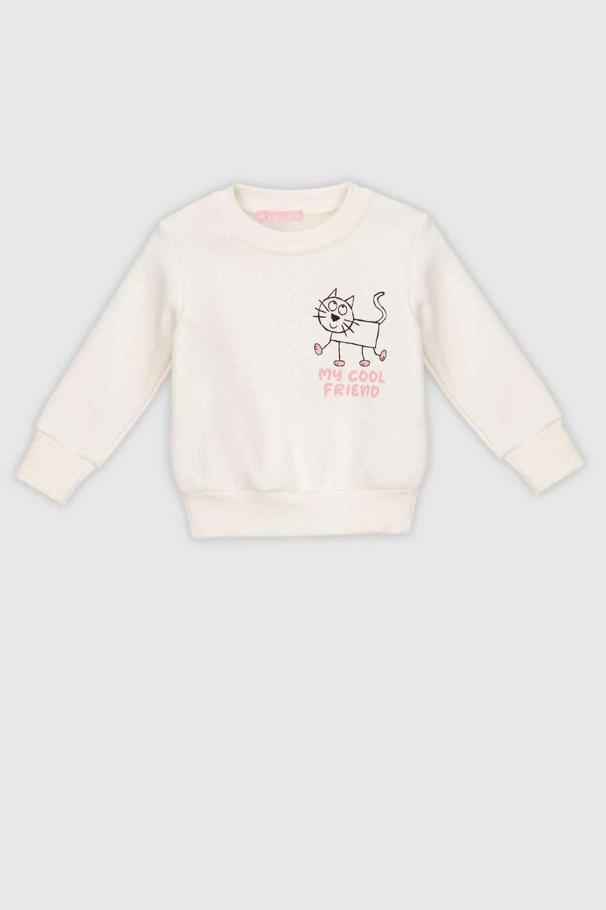 Світшот з принтом для дівчинки First Kids 866 86 см Молочний (2000990132109W)  Фото №0