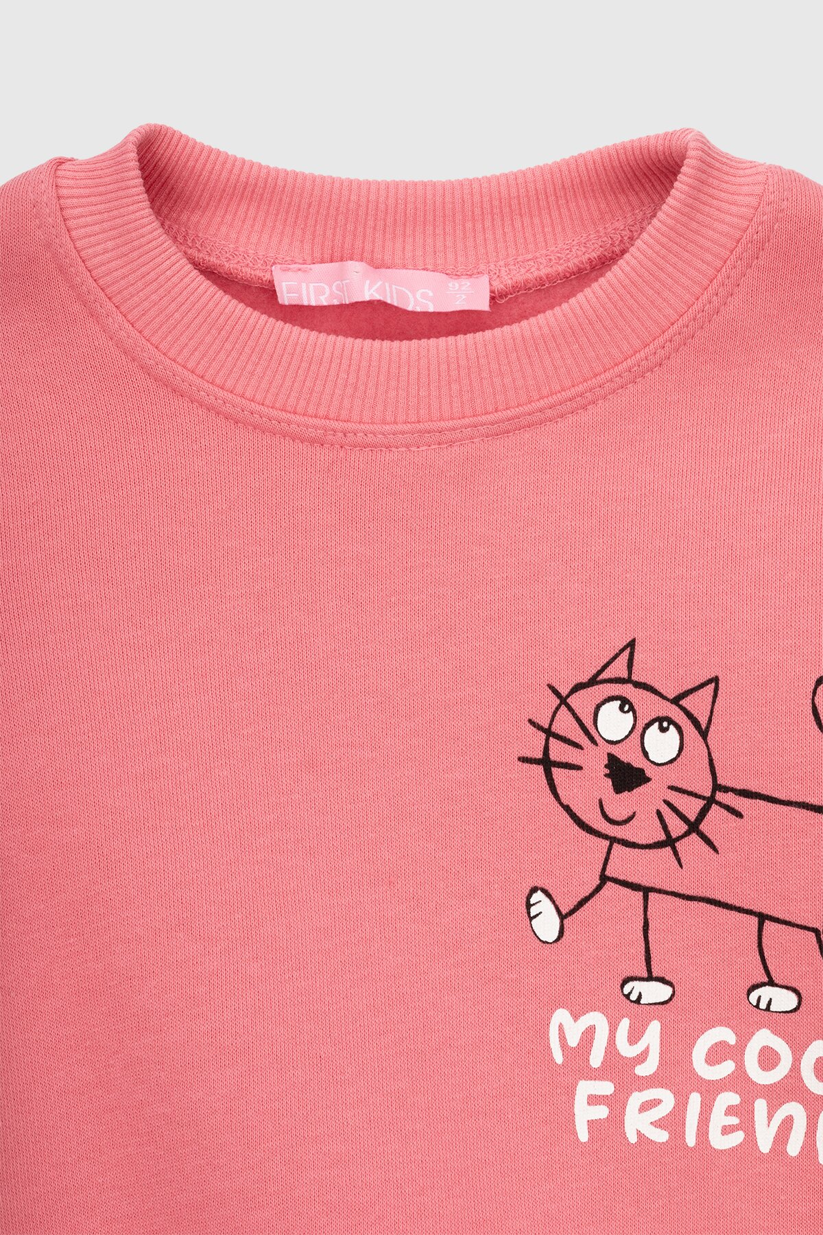 Свитшот с принтом для девочки First Kids 866 86 см Розовый (2000990132062W)  Фото №2