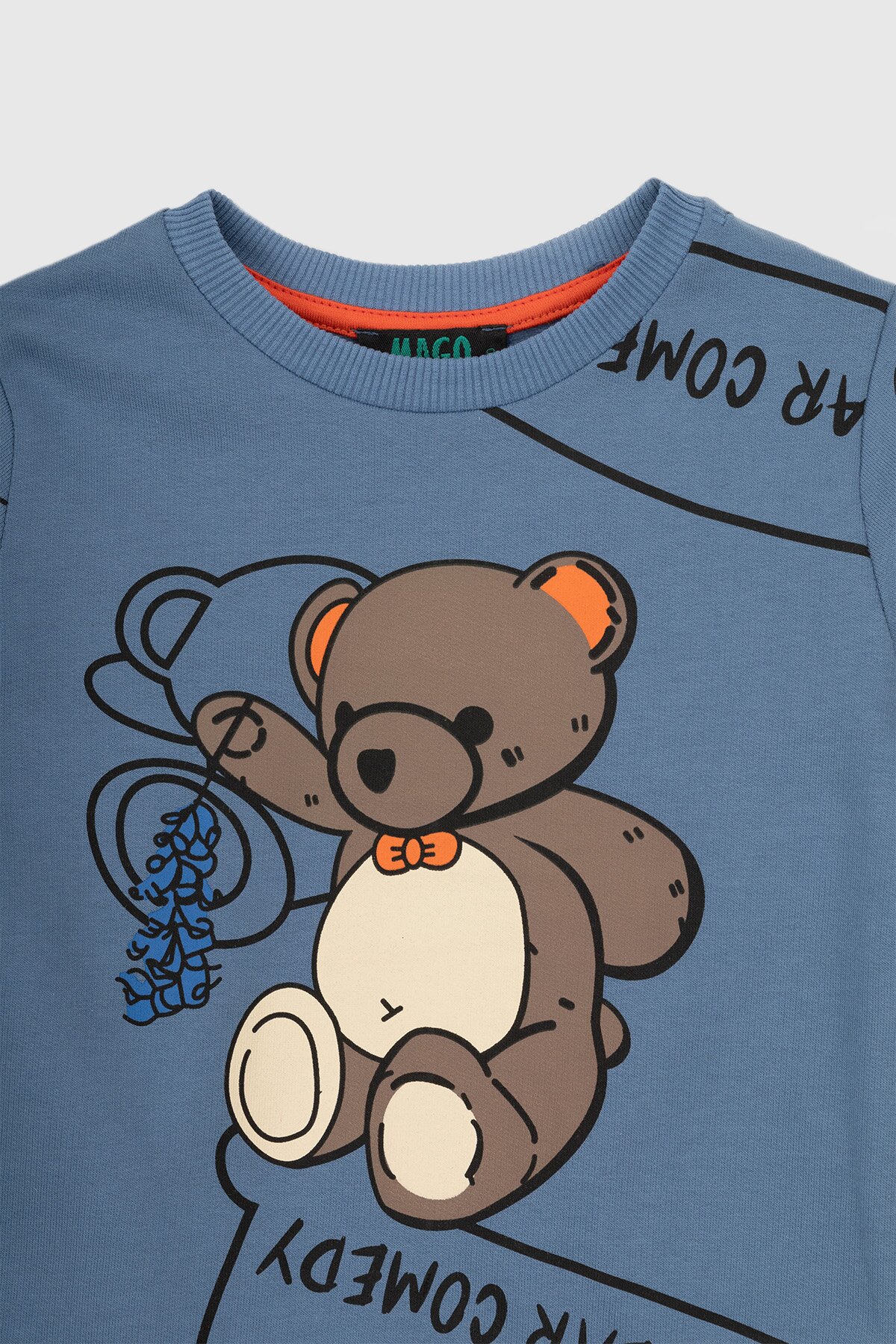 Свитшот с принтом для мальчика MAGO 244175 74 см Синий (2000989907459W)  Фото №1