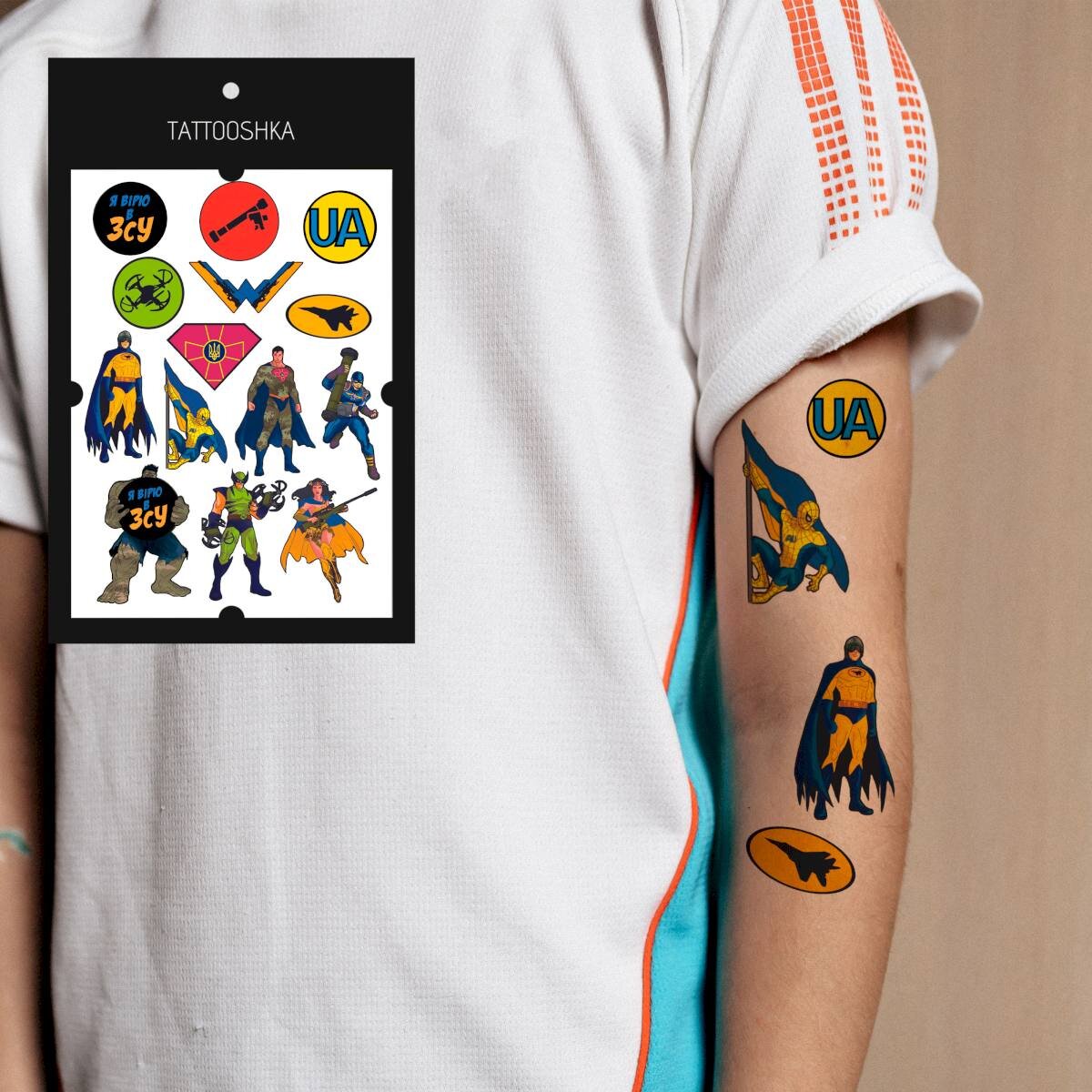 Тату набір Tattooshka &quot;Супергерої&quot; LB-146 (4825800010211)  Фото №1