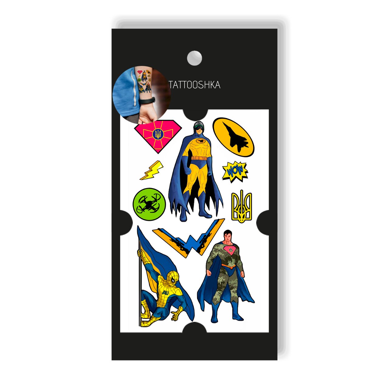Тату Tattooshka &quot;Супергерої міні&quot; L-60 (4825800010167)  Фото №0