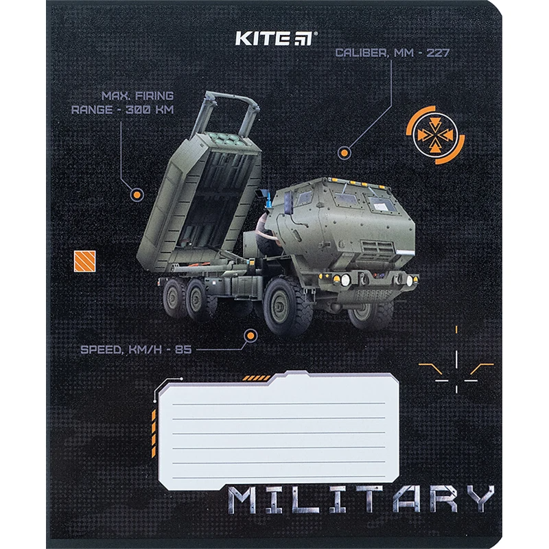 Тетрадь ученическая &quot;Милитари&quot; Kite K24-232-3 12 л. (4063276212955)(SC)  Фото №0