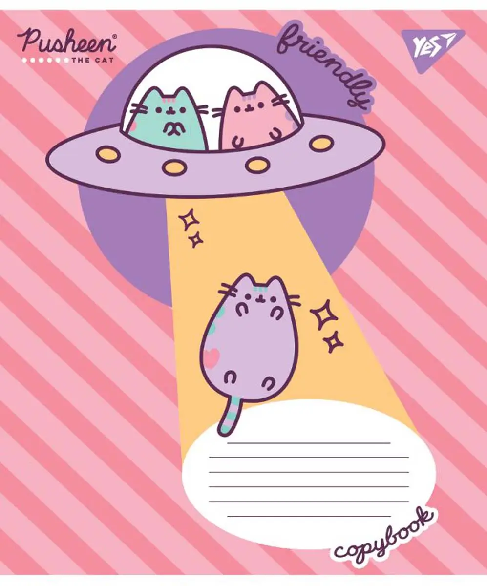 Тетрадь ученическая «Pusheen» YES 766311 12 л. (4823092274717)(SC)  Фото №1