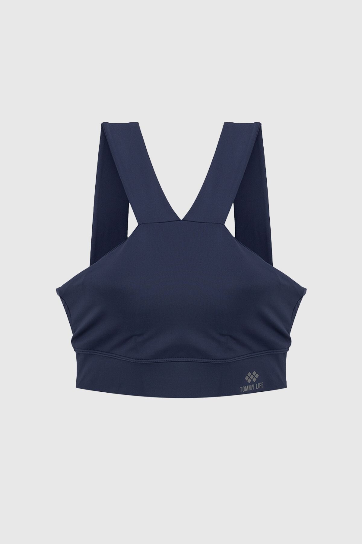 Топ фітнес однотонний жіночий Tommy life 97259 M Темно-синій (2000989972686A)  Фото №6