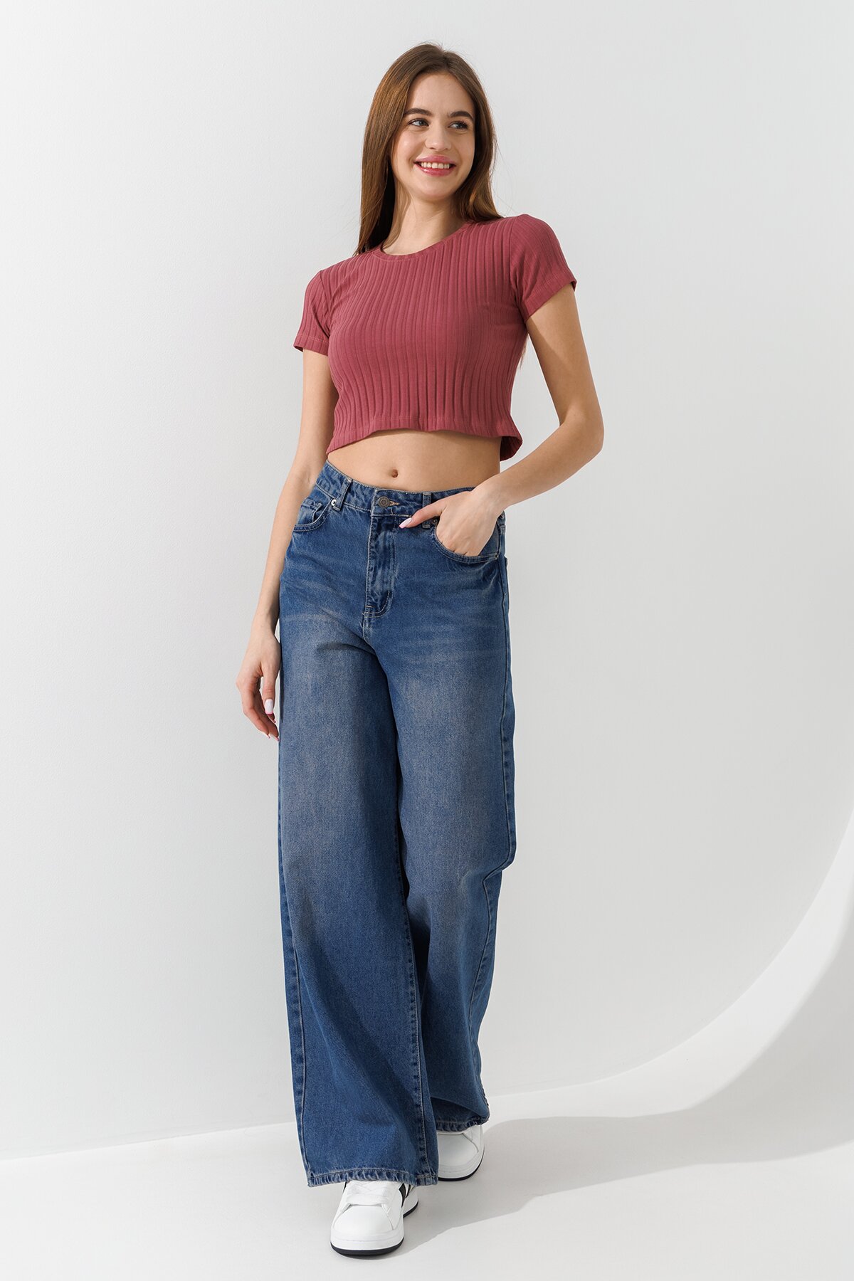 Топ однотонный женский 200284 L/XL Терракотовый  Фото №0