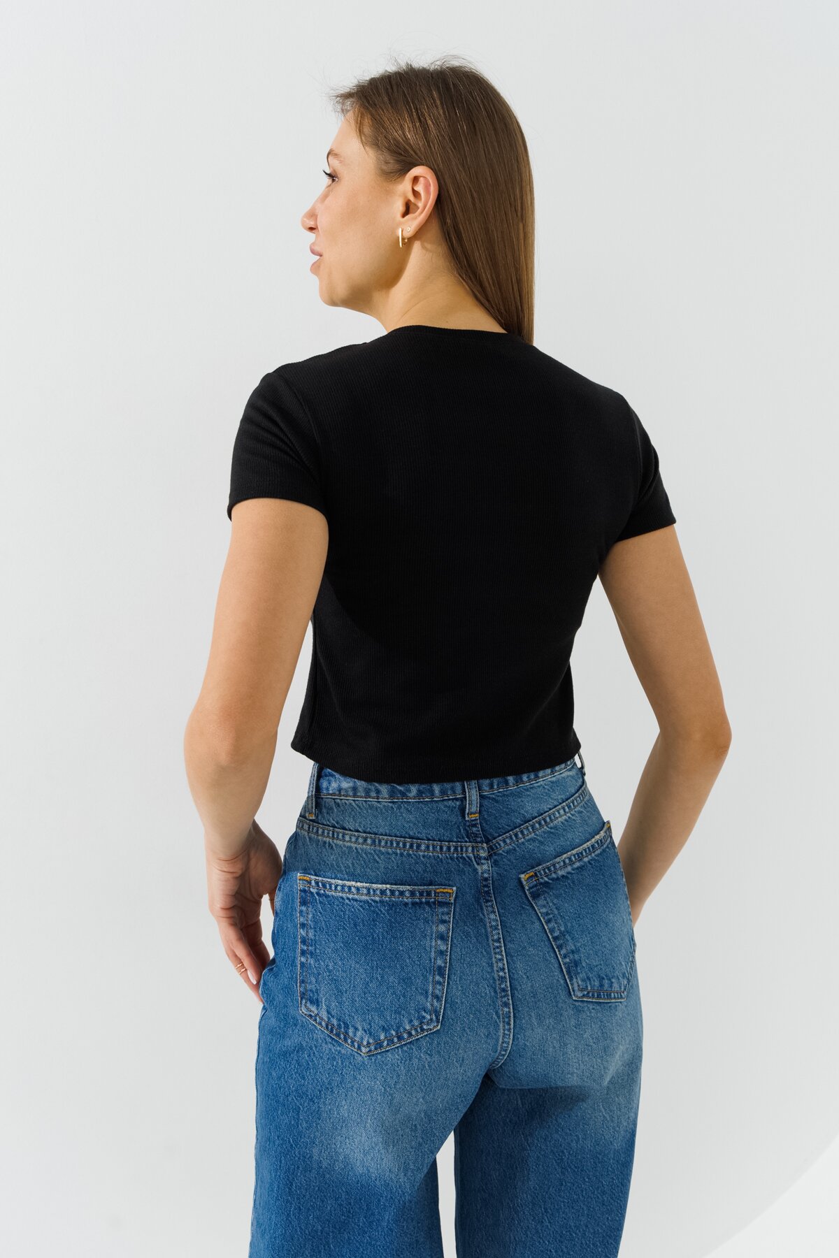 Топ однотонний жіночий  80677 L/XL Чорний  Фото №5