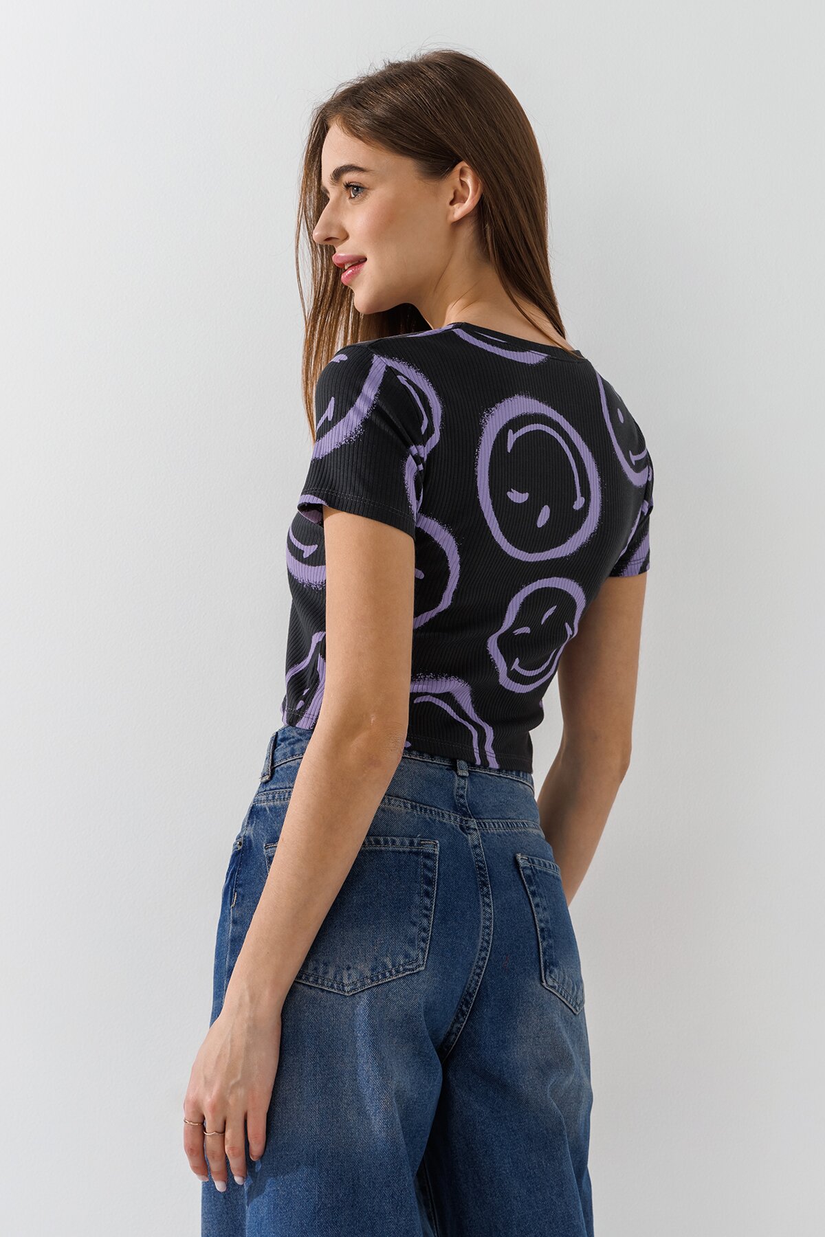Топ однотонний жіночий  80677 L/XL Темно-сірий  Фото №2