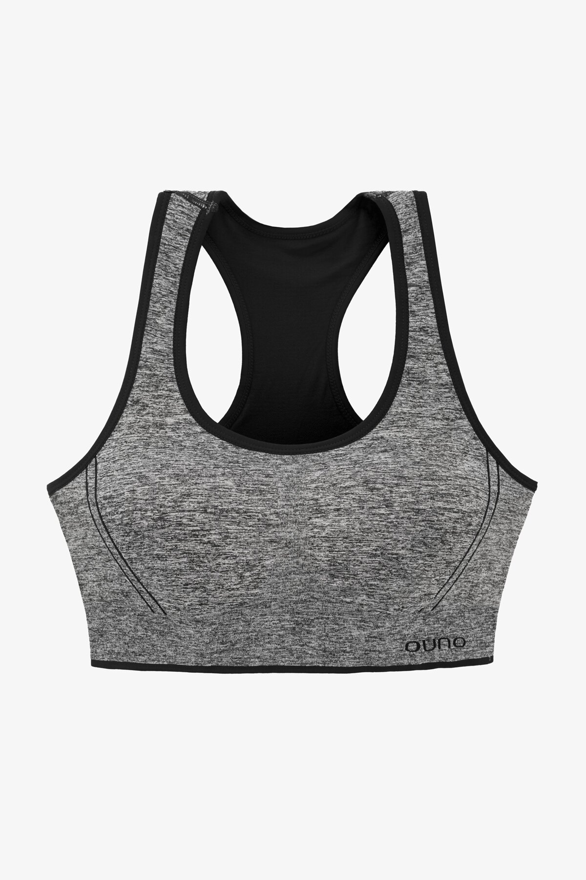 Топ спортивный женский Ouno 5120 XL/2XL Серо-черный  Фото №5