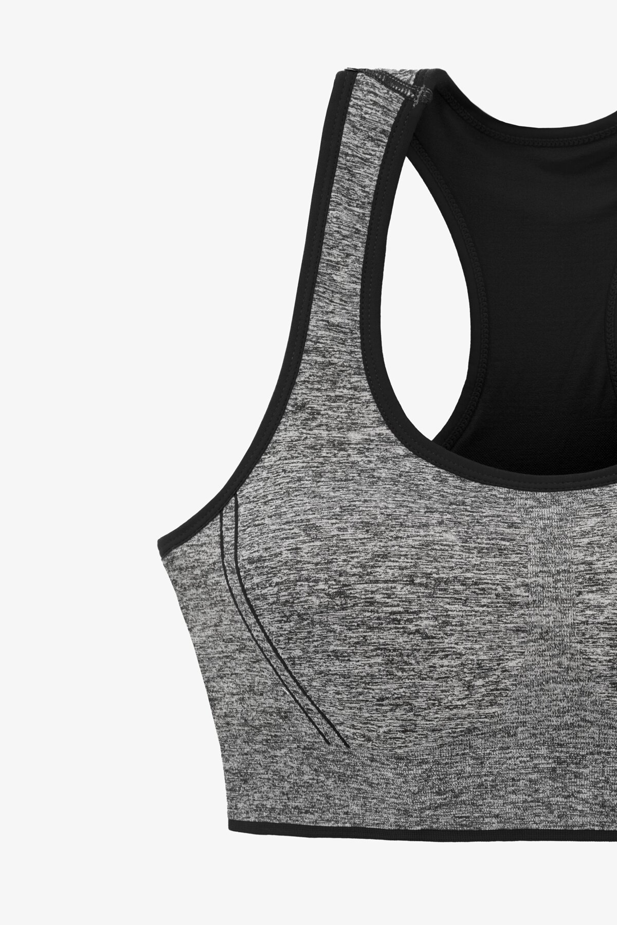 Топ спортивный женский Ouno 5120 XL/2XL Серо-черный  Фото №6