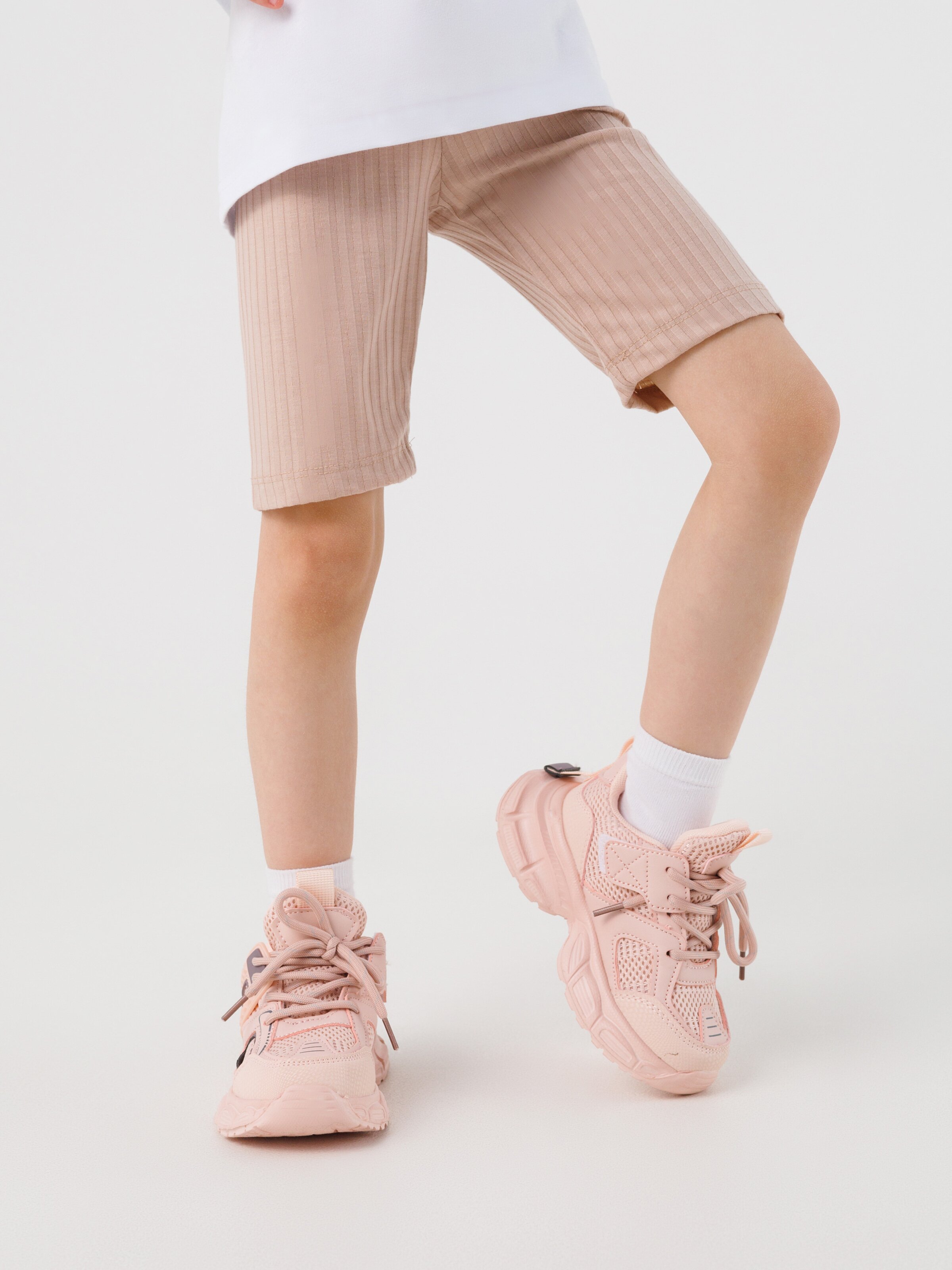 Велотреки однотонные для девочки First Kids 0001 110 см Кофейный (2000990441560S)  Фото №0