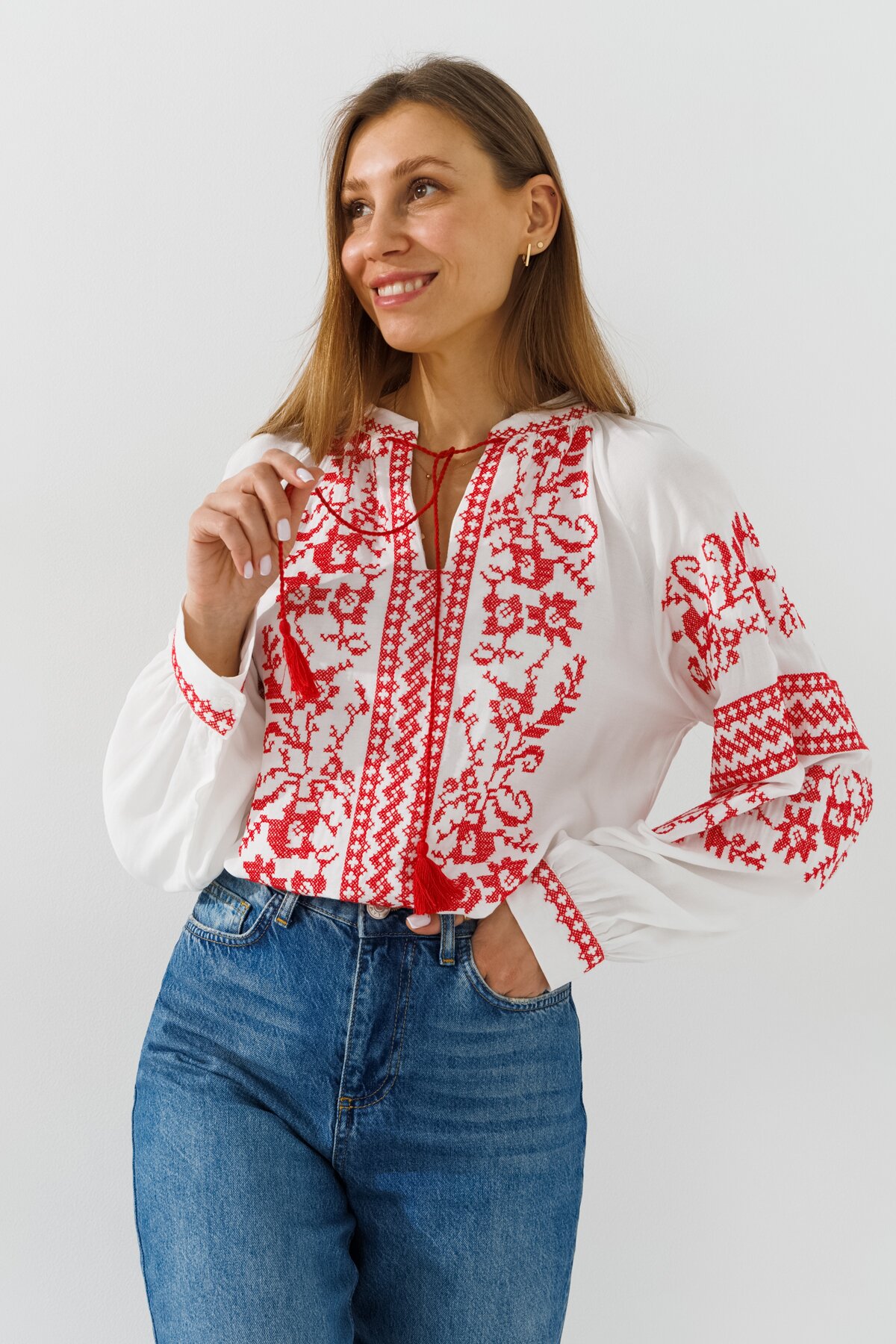 Вишиванка сорочка жіноча Es-Q 5675 S Білий  Фото №0