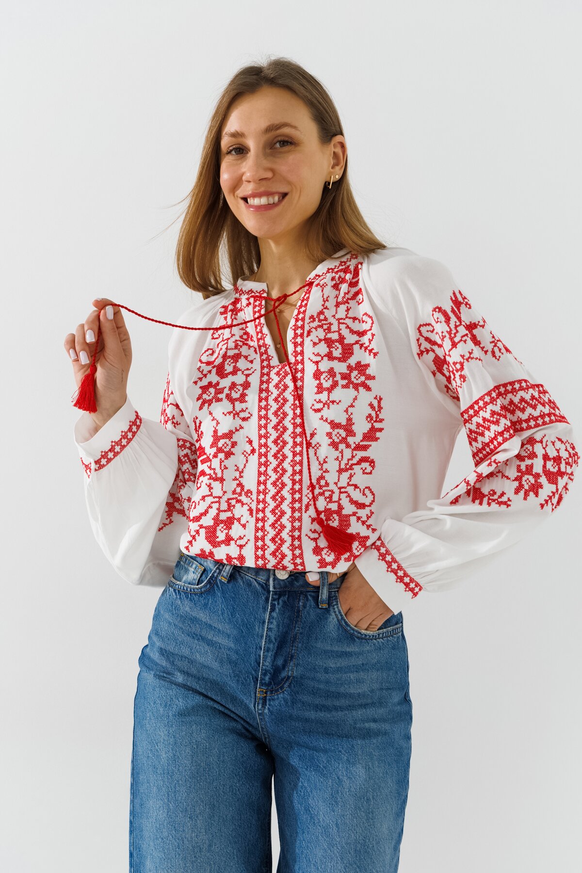 Вишиванка сорочка жіноча Es-Q 5675 S Білий  Фото №5