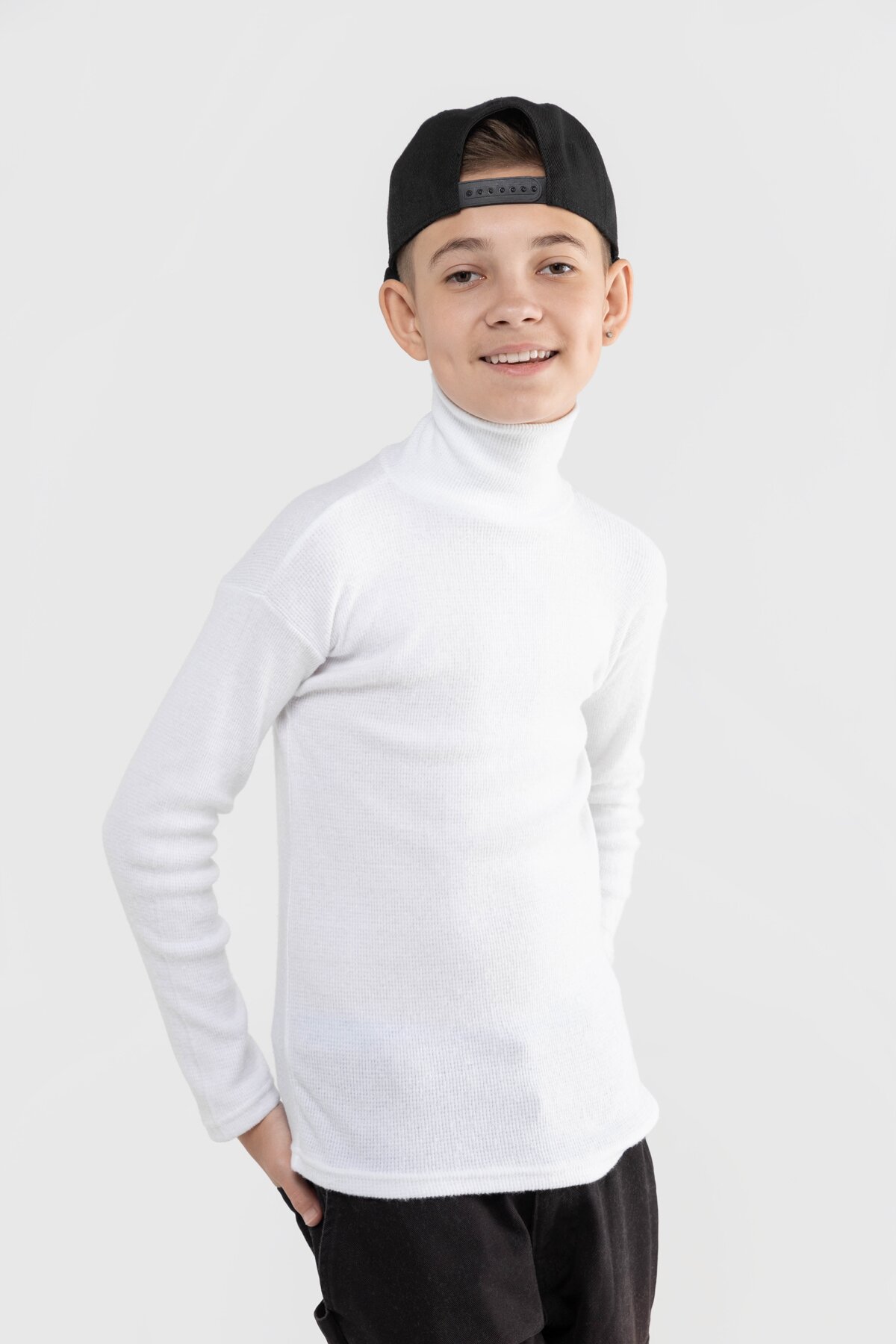 Водолазка однотонная Happy Kids 912 146 см Белый (2000989741992W)  Фото №6