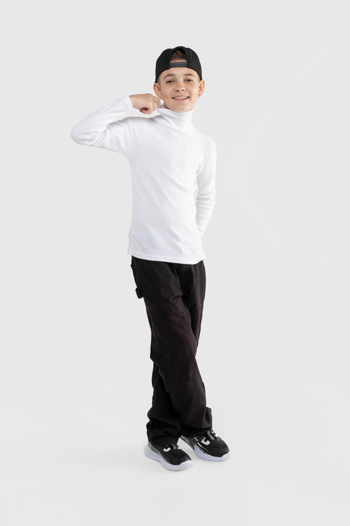 Водолазка однотонная Happy Kids 912 146 см Белый (2000989741992W)  Фото №9