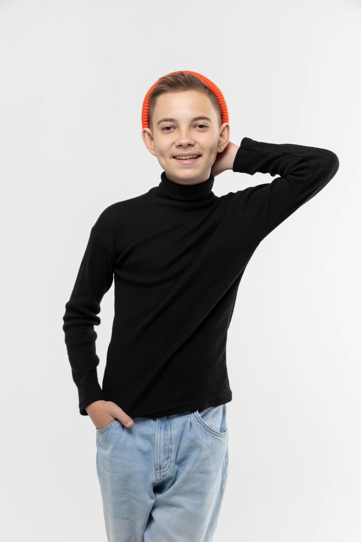 Водолазка однотонна Happy Kids 912 146 см Чорний (2000989741947W)  Фото №7