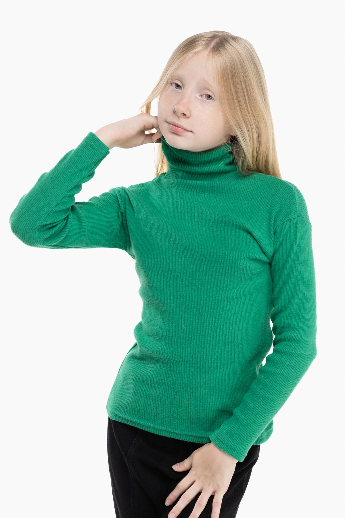 Водолазка однотонная Happy Kids 912 146 см Зеленый (2000989741893W)  Фото №1