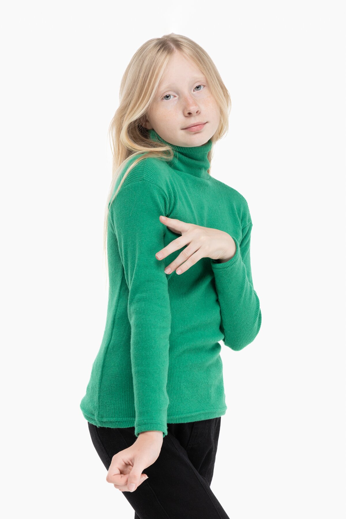 Водолазка однотонная Happy Kids 912 146 см Зеленый (2000989741893W)  Фото №3