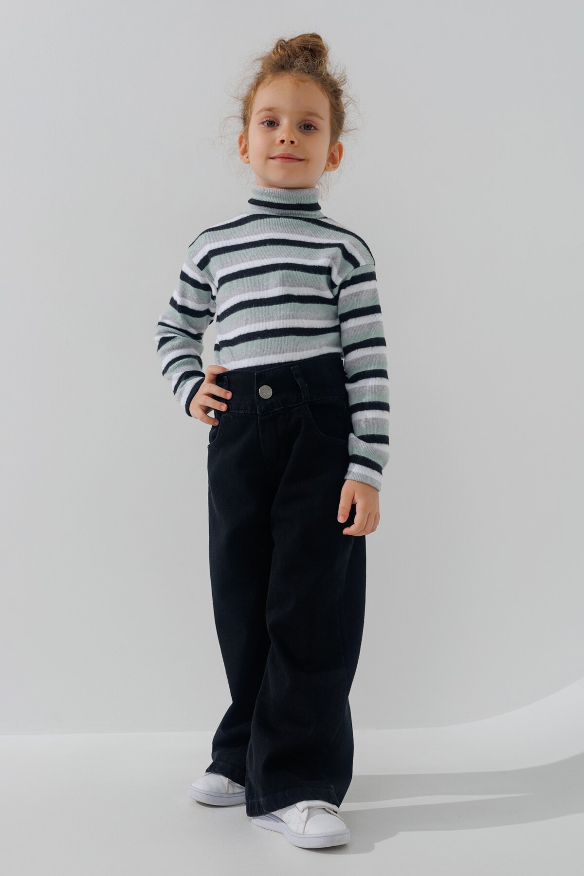 Водолазка с узором детская Happy Kids 4480 110 см Оливковый (2000989897057W)  Фото №1