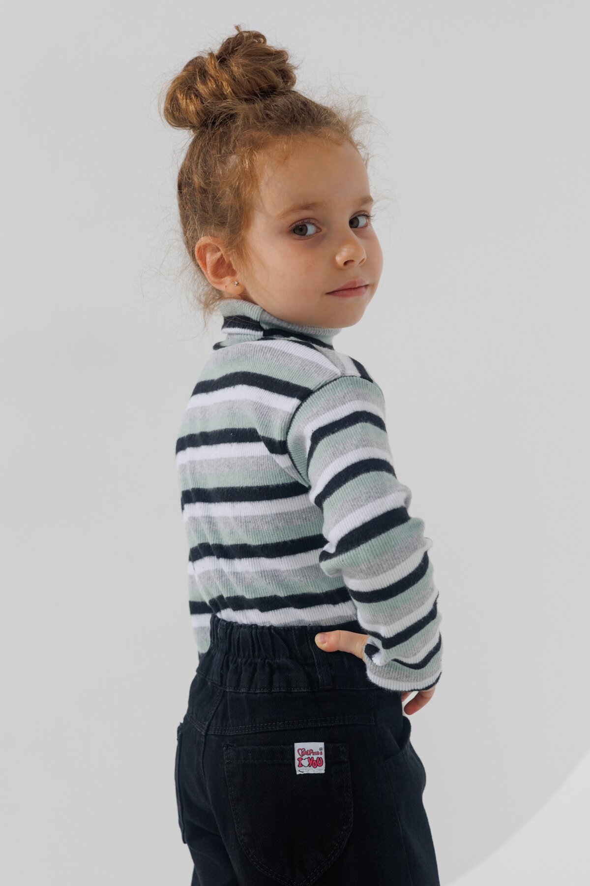 Водолазка с узором детская Happy Kids 4480 110 см Оливковый (2000989897057W)  Фото №2