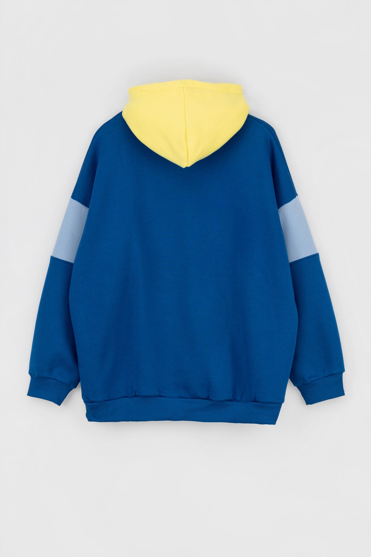 Худі однотонний жіночий MDG 241336 One Size Синьо-жовтий (2000990033833W)  Фото №13