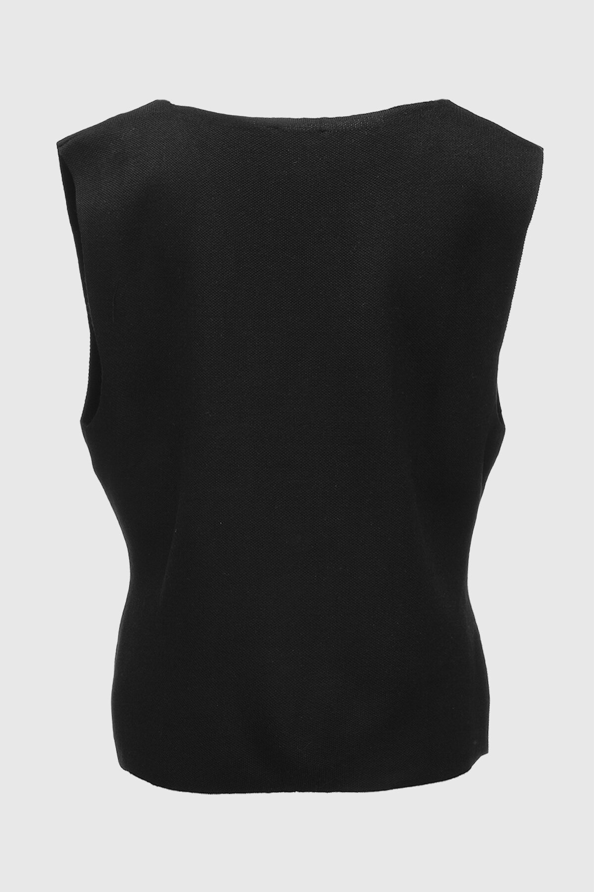Жилет однотонний трикотажний жіночий Park karon 10840 One size Чорний (2000990651198D)  Фото №8